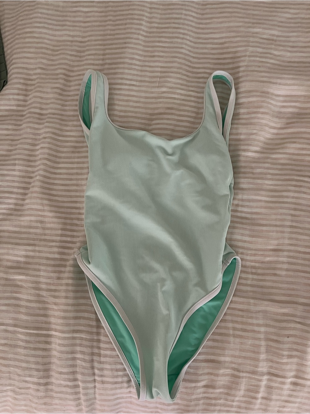LainSnow Mint Green Ribbed Swimsuit
